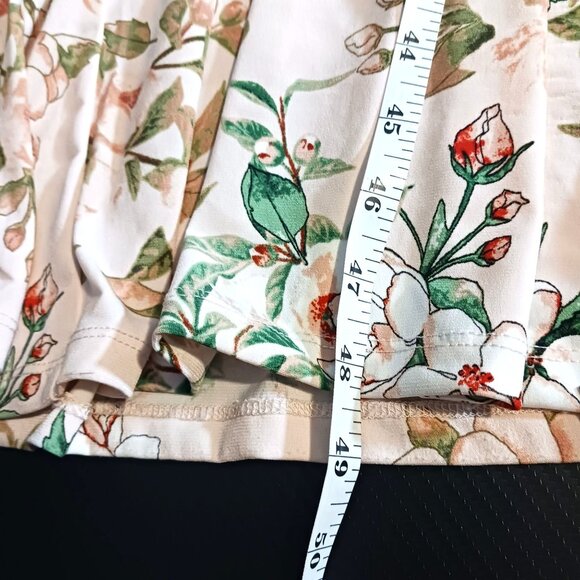 London Times Light Pink Floral Sleeveless Cropped Jersey Jumpsuit Size 6 - Picture 16 of 16